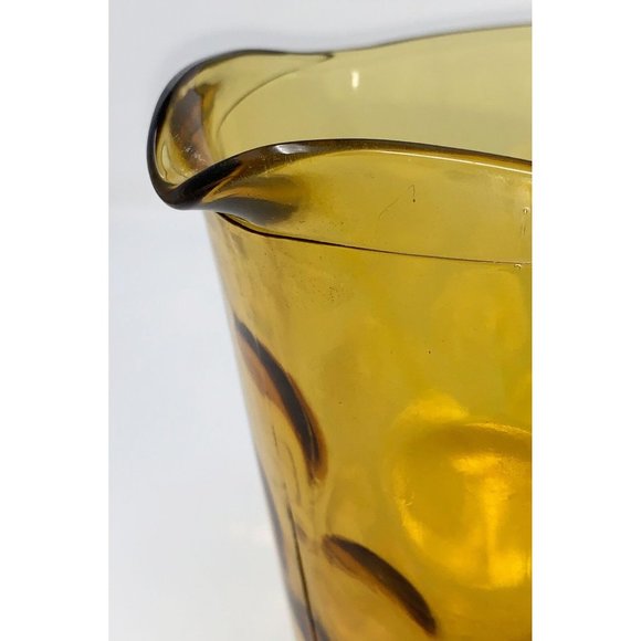 HAZEL-ATLAS ELDORADO Dot Thumbprint Pitcher ~ Granada Gold ~ Vogue Mid Century - Picture 8 of 8